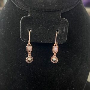 Lia Sophia “Demure”  Copper-Tone with Cat’s eye & cut crystals